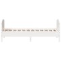 Estructura de cama con cabecero madera de pino blanco 100x200cm de , Camas y somieres - Ref: Foro24-842563, Precio: 117,35 €,...