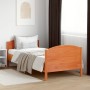 Estructura cama con cabecero madera pino marrón cera 75x190 cm de , Camas y somieres - Ref: Foro24-842577, Precio: 101,06 €, ...