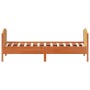 Estructura cama con cabecero madera pino marrón cera 75x190 cm de , Camas y somieres - Ref: Foro24-842577, Precio: 101,06 €, ...