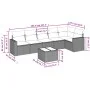 7-piece garden sofa set and beige synthetic rattan cushions by , Modular outdoor sofas - Ref: Foro24-3251335, Price: 483,99 €...