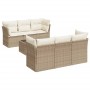 Set sofás de jardín 7 piezas y cojines ratán sintético beige de , Conjuntos de jardín - Ref: Foro24-3249097, Precio: 501,97 €...