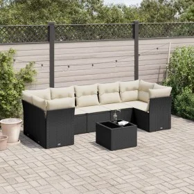Set de sofás de jardín 8 piezas y cojines ratán sintético negro de , Conjuntos de jardín - Ref: Foro24-3249125, Precio: 487,5...