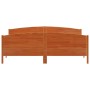 Estructura cama con cabecero madera pino marrón cera 180x200 cm de , Camas y somieres - Ref: Foro24-3216166, Precio: 254,10 €...