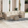 Juego de sofás de jardín con cojines beige 8 pzas ratán PE de , Conjuntos de jardín - Ref: Foro24-3249277, Precio: 547,89 €, ...