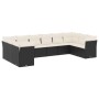 Set de sofás de jardín 10 pzas cojines ratán sintético negro de , Conjuntos de jardín - Ref: Foro24-3250035, Precio: 592,08 €...