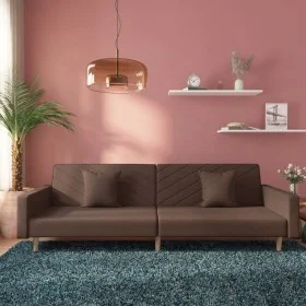 Sofá cama de 2 plazas con dos almohadas tela gris taupe de , Sofás - Ref: Foro24-375908, Precio: 296,41 €, Descuento: %