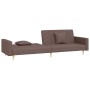 Sofá cama de 2 plazas con dos almohadas tela gris taupe de , Sofás - Ref: Foro24-375908, Precio: 301,44 €, Descuento: %