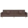 Sofá cama de 2 plazas con dos almohadas tela gris taupe de , Sofás - Ref: Foro24-375908, Precio: 296,41 €, Descuento: %