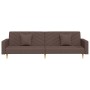 Sofá cama de 2 plazas con dos almohadas tela gris taupe de , Sofás - Ref: Foro24-375908, Precio: 301,44 €, Descuento: %