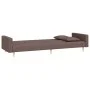Sofá cama de 2 plazas con dos almohadas tela gris taupe de , Sofás - Ref: Foro24-375908, Precio: 296,41 €, Descuento: %