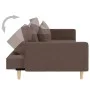 Sofá cama de 2 plazas con dos almohadas tela gris taupe de , Sofás - Ref: Foro24-375908, Precio: 296,41 €, Descuento: %