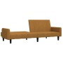 Sofá cama de 2 plazas terciopelo marrón de , Sofás - Ref: Foro24-375782, Precio: 275,12 €, Descuento: %