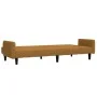 Sofá cama de 2 plazas terciopelo marrón de , Sofás - Ref: Foro24-375782, Precio: 268,28 €, Descuento: %