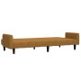 Sofá cama de 2 plazas terciopelo marrón de , Sofás - Ref: Foro24-375782, Precio: 275,12 €, Descuento: %