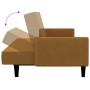 Sofá cama de 2 plazas terciopelo marrón de , Sofás - Ref: Foro24-375782, Precio: 275,12 €, Descuento: %