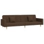 Sofá cama de 2 plazas con dos almohadas tela marrón de , Sofás - Ref: Foro24-375903, Precio: 281,37 €, Descuento: %