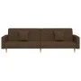 Sofá cama de 2 plazas con dos almohadas tela marrón de , Sofás - Ref: Foro24-375903, Precio: 277,01 €, Descuento: %