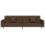 Sofá cama de 2 plazas con dos almohadas tela marrón de , Sofás - Ref: Foro24-375903, Precio: 281,37 €, Descuento: %