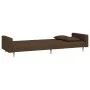 Sofá cama de 2 plazas con dos almohadas tela marrón de , Sofás - Ref: Foro24-375903, Precio: 277,01 €, Descuento: %