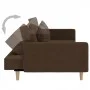 Sofá cama de 2 plazas con dos almohadas tela marrón de , Sofás - Ref: Foro24-375903, Precio: 277,01 €, Descuento: %