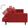 Sofá cama de 2 plazas con dos almohadas terciopelo rojo tinto de , Sofás - Ref: Foro24-375922, Precio: 263,99 €, Descuento: %