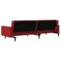 Sofá cama de 2 plazas con dos almohadas terciopelo rojo tinto de , Sofás - Ref: Foro24-375922, Precio: 263,99 €, Descuento: %