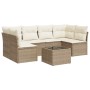 Set sofás de jardín 7 piezas y cojines ratán sintético beige de , Conjuntos de jardín - Ref: Foro24-3249237, Precio: 476,53 €...