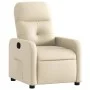 Sillón reclinable de tela crema de , Sillones - Ref: Foro24-374205, Precio: 209,48 €, Descuento: %