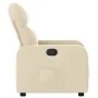Sillón reclinable de tela crema de , Sillones - Ref: Foro24-374205, Precio: 209,48 €, Descuento: %