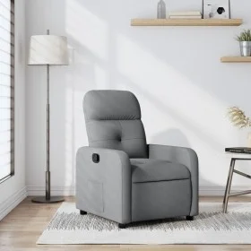 Sillón reclinable de tela gris claro de , Sillones - Ref: Foro24-374197, Precio: 181,95 €, Descuento: %