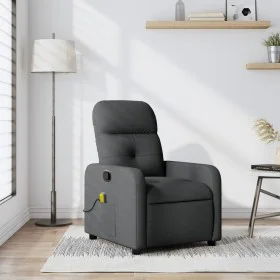 Sillón de masaje reclinable de tela gris oscuro de , Sillones - Ref: Foro24-374207, Precio: 183,46 €, Descuento: %