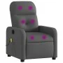 Sillón de masaje reclinable de tela gris oscuro de , Sillones - Ref: Foro24-374207, Precio: 183,46 €, Descuento: %