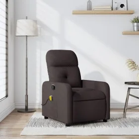 Dark Brown Fabric Reclining Massage Chair by , Armchairs - Ref: Foro24-374211, Price: 187,97 €, Discount: %