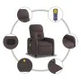 Sillón de masaje reclinable de tela marrón oscuro de , Sillones - Ref: Foro24-374211, Precio: 187,97 €, Descuento: %