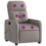 Sillón de masaje reclinable de tela gris taupé de , Sillones - Ref: Foro24-374213, Precio: 221,09 €, Descuento: %