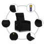 Sillón reclinable de masaje de tela negro de , Sillones - Ref: Foro24-374176, Precio: 208,53 €, Descuento: %