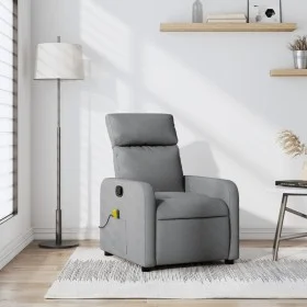 Sillón reclinable de masaje de tela gris claro de , Sillones - Ref: Foro24-374174, Precio: 221,42 €, Descuento: %