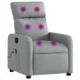 Sillón reclinable de masaje de tela gris claro de , Sillones - Ref: Foro24-374174, Precio: 221,42 €, Descuento: %