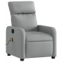 Sillón reclinable de masaje de tela gris claro de , Sillones - Ref: Foro24-374174, Precio: 225,06 €, Descuento: %