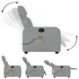 Sillón reclinable de masaje de tela gris claro de , Sillones - Ref: Foro24-374174, Precio: 221,42 €, Descuento: %