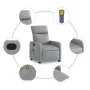 Sillón reclinable de masaje de tela gris claro de , Sillones - Ref: Foro24-374174, Precio: 221,42 €, Descuento: %