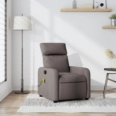 Taupe gray fabric reclining massage chair by , Armchairs - Ref: Foro24-374181, Price: 202,38 €, Discount: %