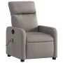 Taupe gray fabric reclining massage chair by , Armchairs - Ref: Foro24-374181, Price: 202,38 €, Discount: %