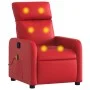 Sillón de masaje reclinable cuero sintético rojo de , Sillones - Ref: Foro24-374195, Precio: 236,56 €, Descuento: %