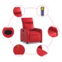 Sillón de masaje reclinable cuero sintético rojo de , Sillones - Ref: Foro24-374195, Precio: 240,74 €, Descuento: %