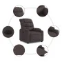 Sillón reclinable eléctrico tela marrón oscuro de , Sillones - Ref: Foro24-3206632, Precio: 296,99 €, Descuento: %