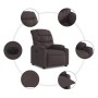 Sillón reclinable eléctrico tela marrón oscuro de , Sillones - Ref: Foro24-3206632, Precio: 249,30 €, Descuento: %