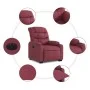 Sillón eléctrico reclinable elevable de tela rojo tinto de , Sillones - Ref: Foro24-3206666, Precio: 365,15 €, Descuento: %