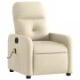 Sillón reclinable de masaje eléctrico tela color crema de , Sillones - Ref: Foro24-3206794, Precio: 255,85 €, Descuento: %