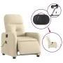 Sillón reclinable de masaje eléctrico tela color crema de , Sillones - Ref: Foro24-3206794, Precio: 255,85 €, Descuento: %